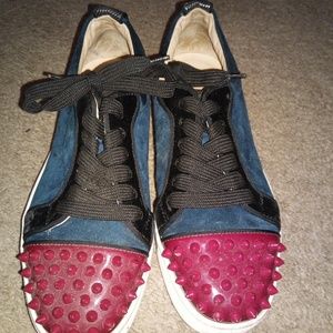 Christian Louboutin spiked toe gym shoe